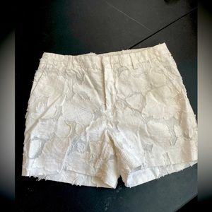 Moli Tree Medium White Linen Cut-Out Design Shorts
